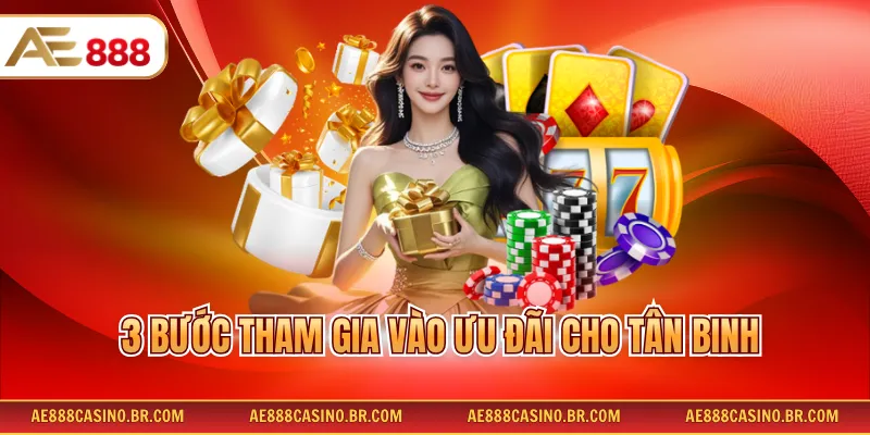 Khuyến Mãi AE888 – Tổng Hợp 3+ Ưu Đãi Hấp Dẫn Không Thể Bỏ Lỡ 4 3 bước tham gia vào ưu đãi cho tân binh