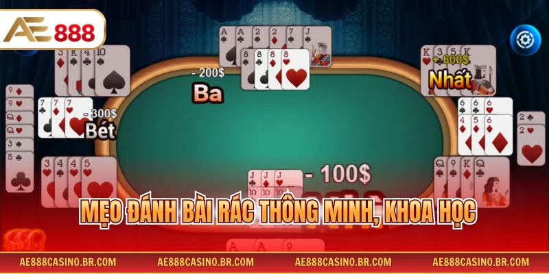 Phỏm Online AE888 – Hướng Dẫn Chi Tiết Mẹo Thắng Lớn Cho Newbie 4 Mẹo đánh bài rác thông minh, khoa học